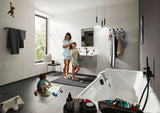 Hansgrohe AddStoris Doppelhaken Chrom – Wandmontage, verdeckte Befestigung, Metall