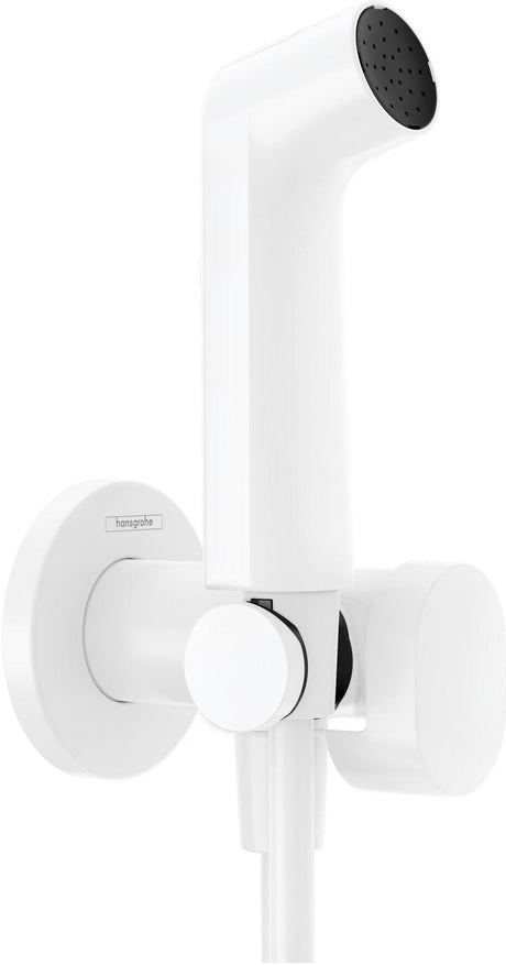 Hansgrohe Handbrause Bidette S für Warmwasser mit Brausehalter und 1250 mm Brauseschlauch