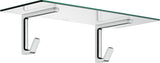 AXOR Universal Softsquare Badetuchablage 600 mm – Glasablage mit Haken in Chrom