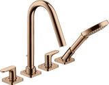 AXOR CITTERIO M 4-Loch Fliesenrandarmatur DN 15 mit Hebelgriffen und Rosetten in Chrom
