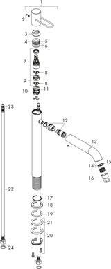 AXOR Uno 250 Einhebel-Waschtischmischer mit Bügelgriff – ComfortZone 250, chrom