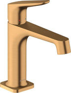 keine Angabe / brushed gold optic / Pop-up-Ventil mit vertikalem Hebel