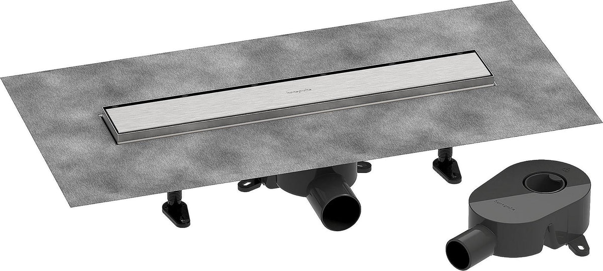 HANSGROHE RainDrain Go Duschrinne 500 mm Komplettset – rückseitig befliesbar, höhenverstellbar