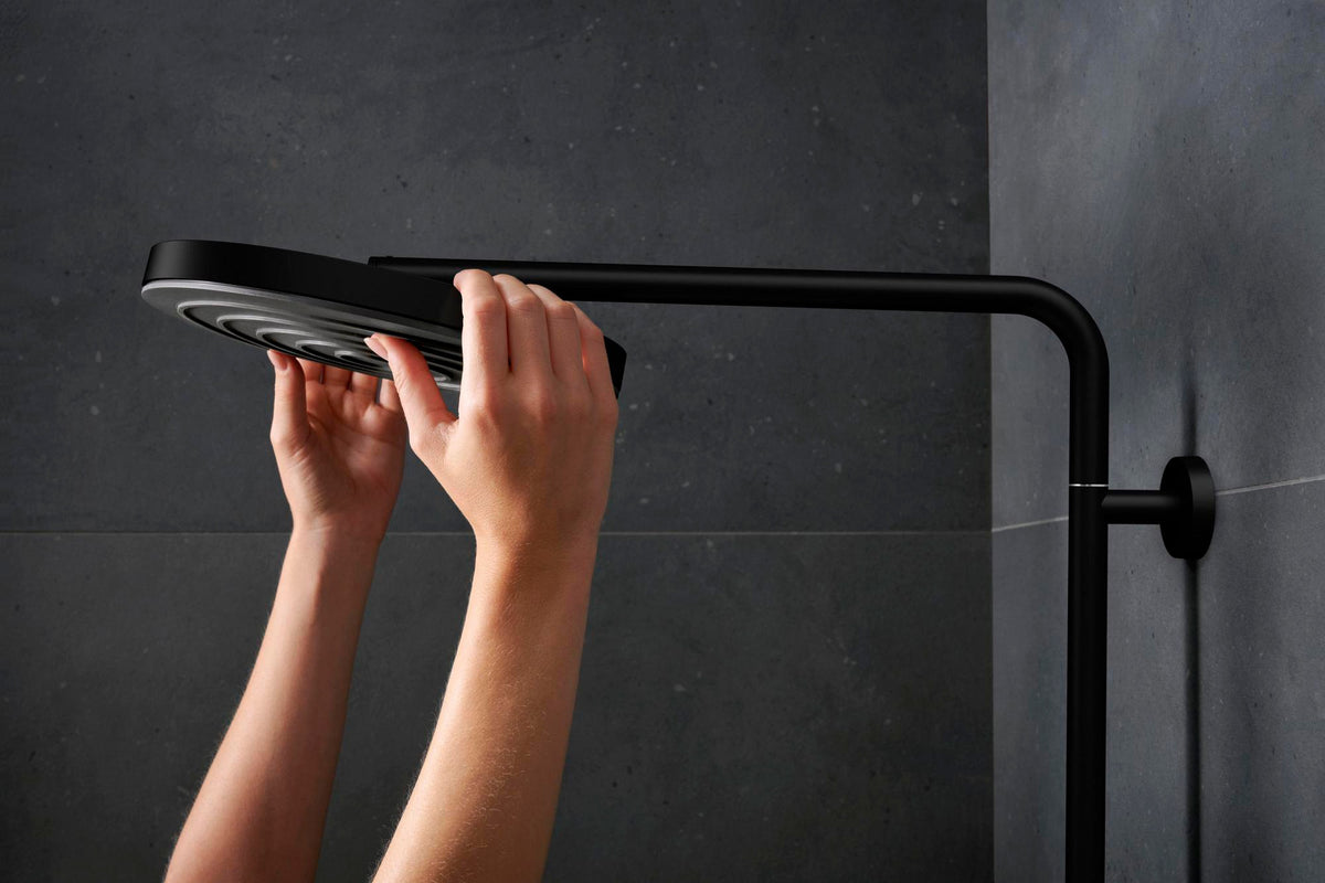 HANSGROHE Showerpipe Pulsify S Puro 1jet mit EcoSmart-Thermostat, chrom – 260 mm Kopfbrause
