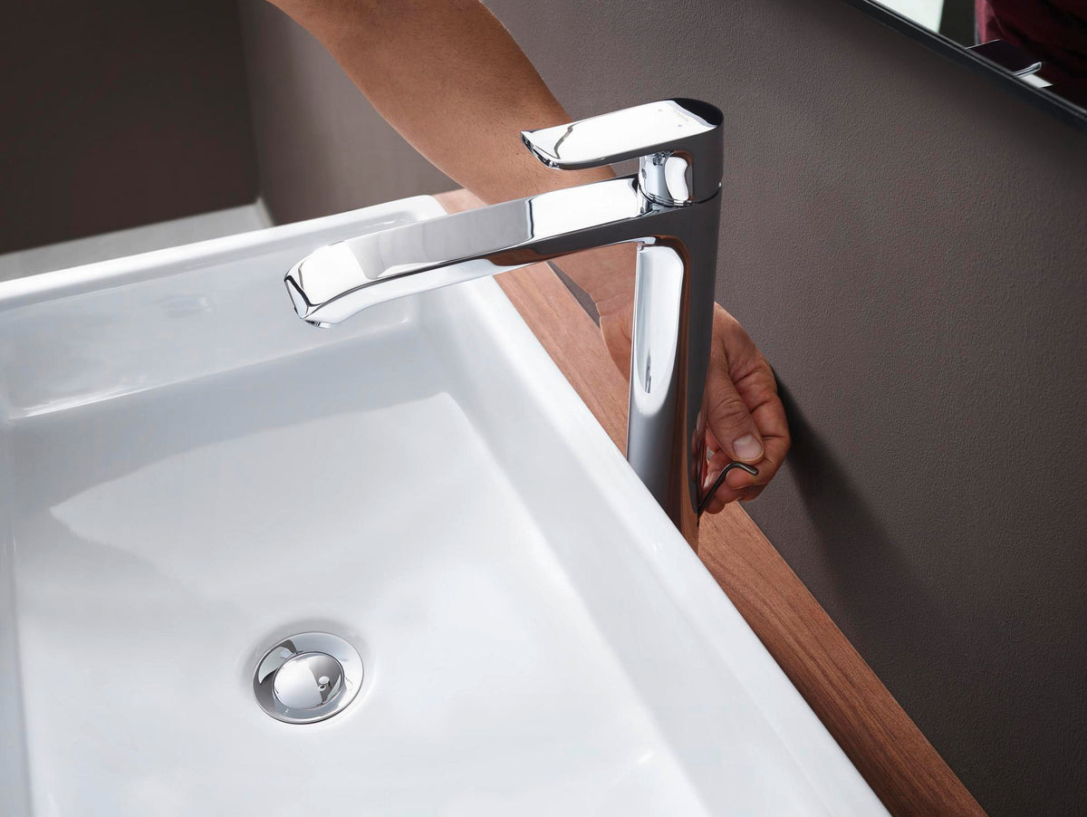 HANSGROHE Metris 260 Einhebel-Waschtischmischer mit ComfortZone, Zugstangen-Ablaufgarnitur und Temperaturbegrenzung, chrom