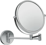 HANSGROHE Rasierspiegel Logis Universal Chrom – 3-fach Vergrößerung, neigbar, Wandmontage