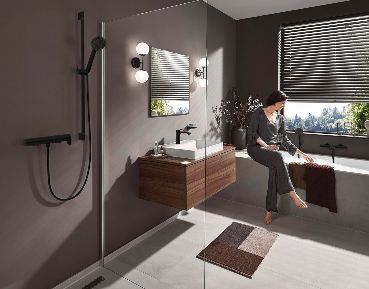 HANSGROHE RainDrain Match Duschrinne 600 mm mattschwarz höhenverstellbar