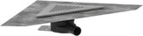 hansgrohe RainDrain Corner Komplettset Punktablauf 240/240, Edelstahl gebürstet – rahmenloses Design, DN40, höhenverstellbar
