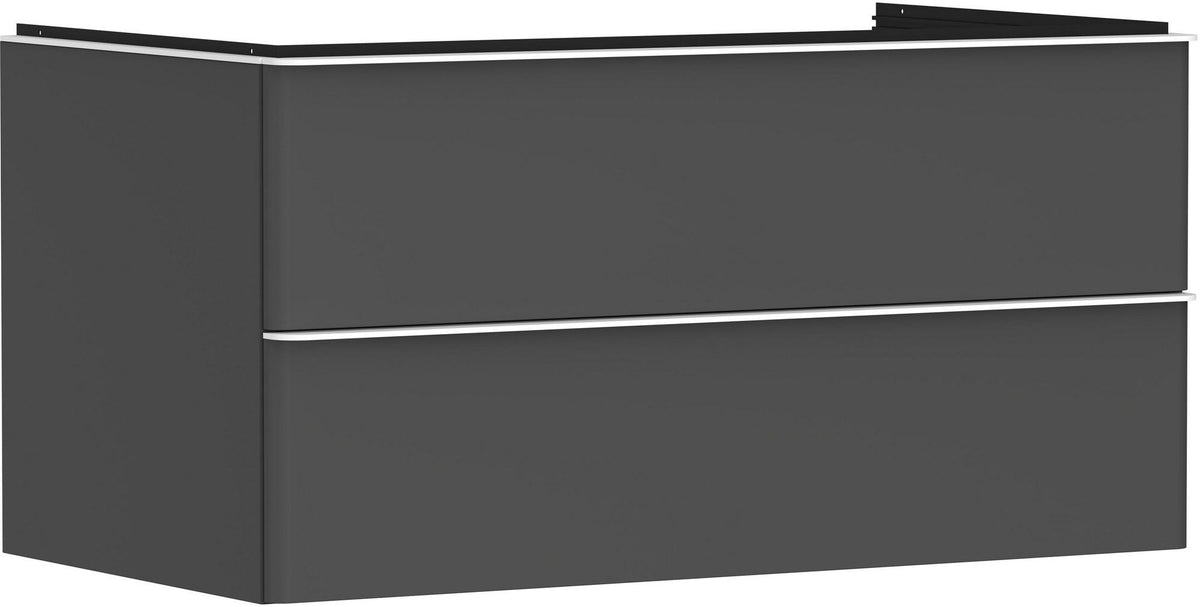 HANSGROHE Xelu Q Waschtischunterschrank 980 mm weiß hochglanz mit SoftClose und Inneneinteilung