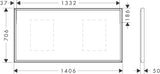 HANSGROHE Spiegel Xarita E mit LED-Beleuchtung und IR-Sensor, mattweiß, 1200 x 700 mm