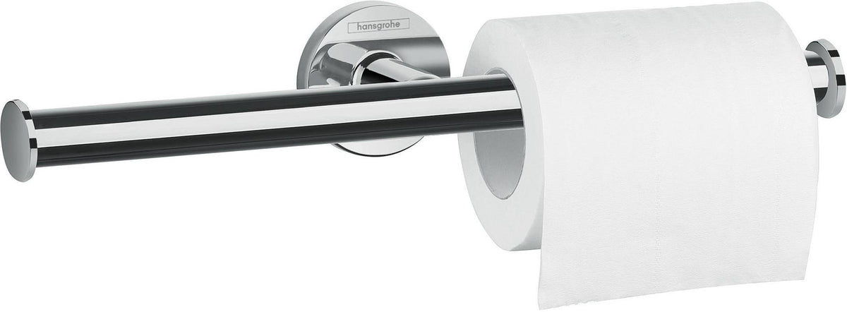 HANSGROHE Logis Universal Ersatzpapierrollenhalter Chrom – Doppelrollenhalter für Wandmontage