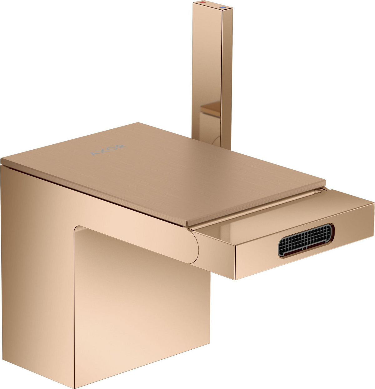 AXOR MYEDITION Einhebel-Bidetmischer ohne Platte polished gold optic mit Push-Open Ablaufgarnitur
