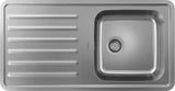 HANSGROHE Einbauspüle S41 400 mit Abtropffläche – Edelstahl, reversibel, flächenbündig