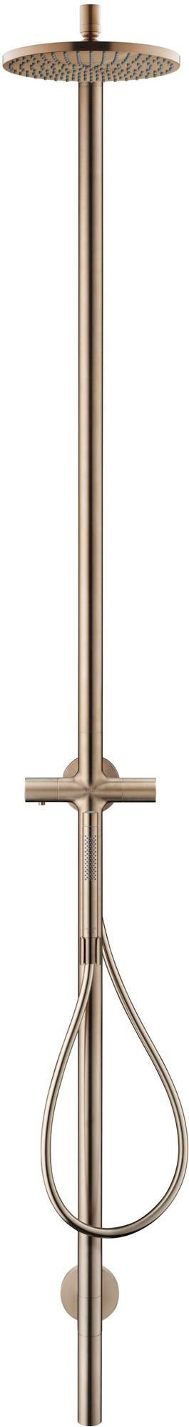 AXOR STARCK Duschsäule mit Kopfbrause 240, 1 Jet, polished gold optic – PowderRain