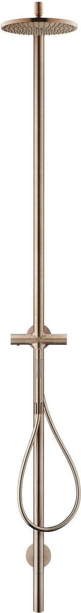 AXOR STARCK Duschsäule mit Kopfbrause 240, 1 Jet, polished gold optic – PowderRain