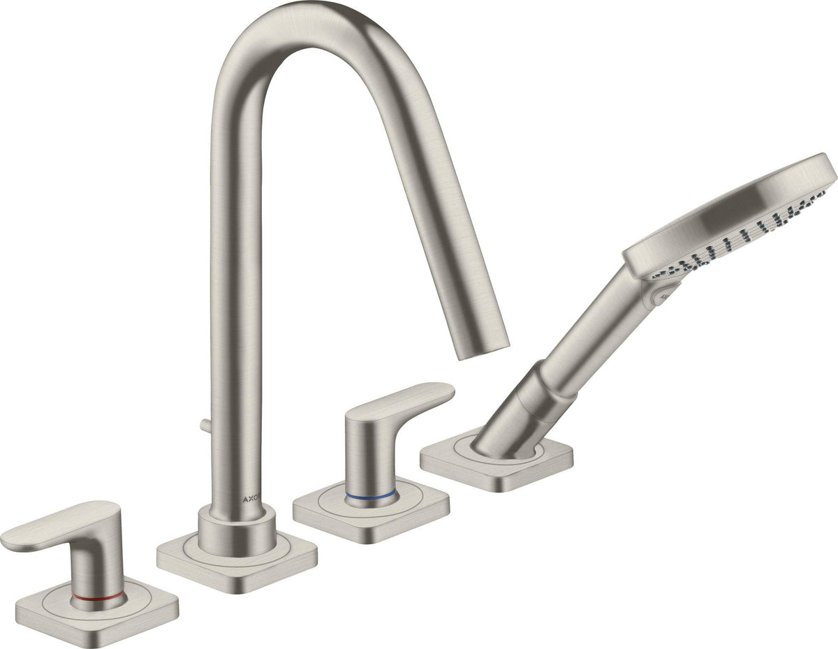 AXOR CITTERIO M 4-Loch Fliesenrandarmatur DN 15 mit Hebelgriffen und Rosetten in Chrom