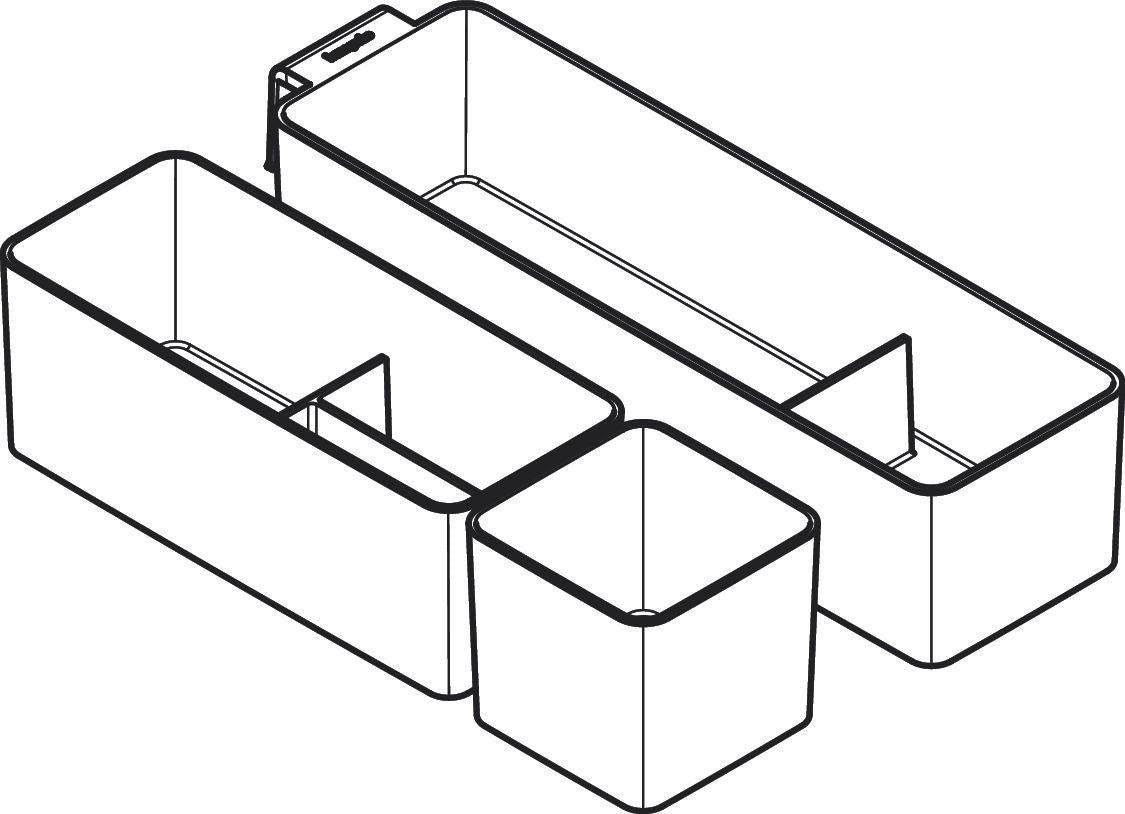 HANSGROHE IntraStoris Schubkasteninneneinteilung Basis Set 100/345 mattschwarz für Xelu & Xevolos