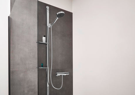 HANSGROHE HG Handbrause Rainfinity 130 3jet Chrom – 3 Strahlarten, QuickClean, Select-Taste