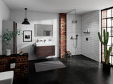 HANSGROHE Hochschrank Xevolos E 1160 mm mit PushOpen, Eiche dunkel/Weiß, grifflos