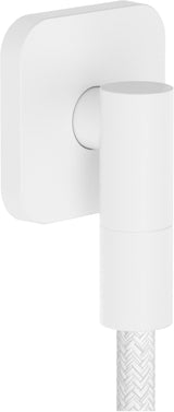 HANSGROHE Wandanschluss FixFit Fine Q mit Rückflussverhinderer – schwarz, 1/2 Zoll, 65 mm Rosette