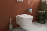 Hansgrohe WallStoris Toilettenbürstengarnitur mattschwarz – Wandmontage zum Kleben oder Bohren