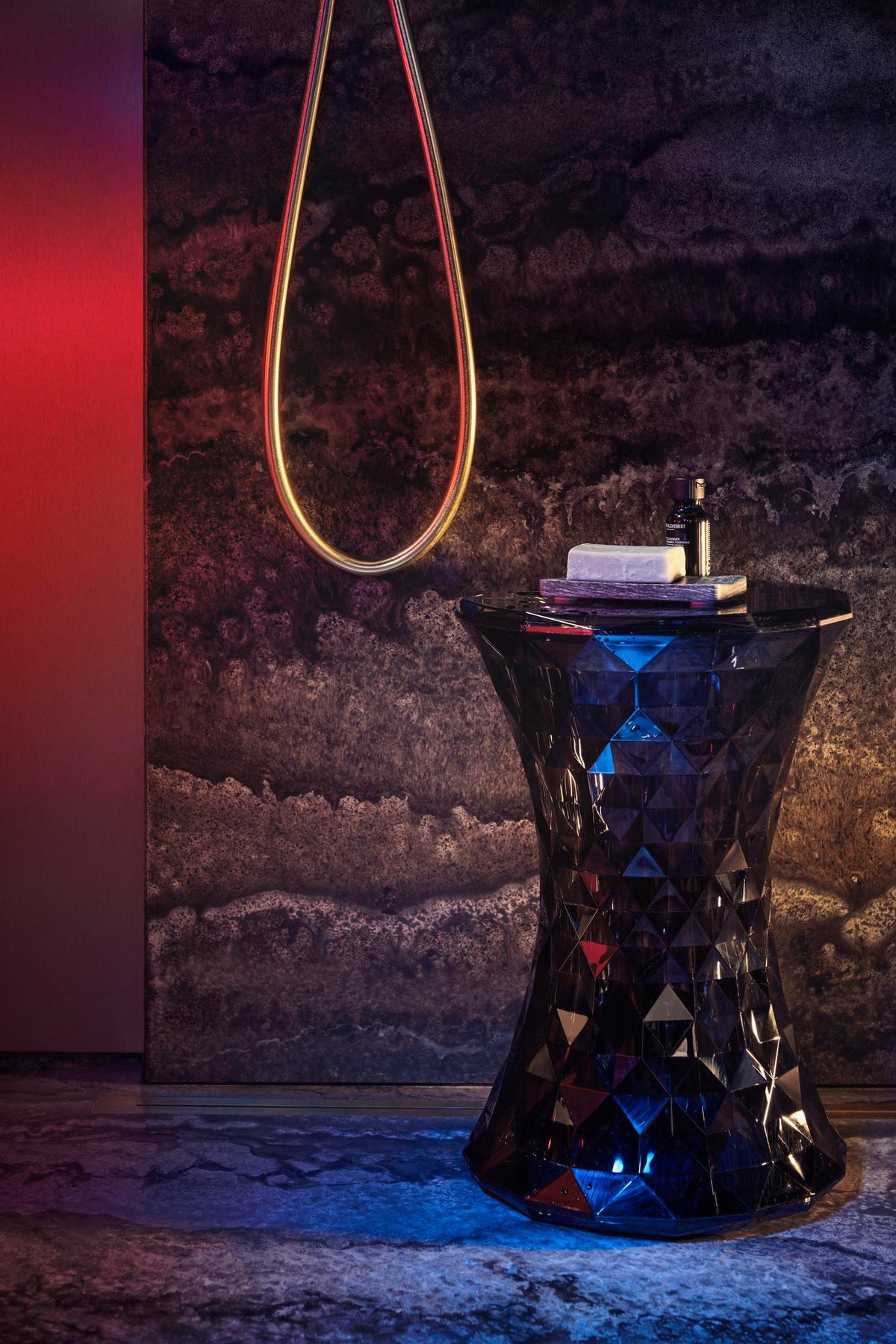 AXOR Edge Waschtischmischer 190 Diamantschliff chrom von Hansgrohe – Einhebelmischer mit Push-Open