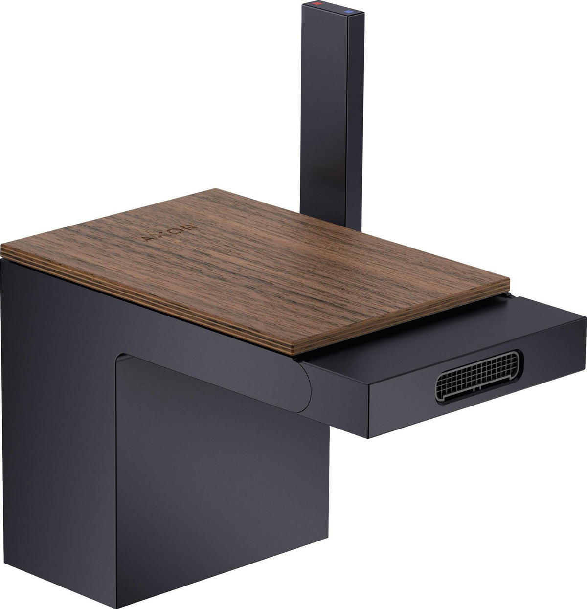 AXOR MyEdition Platte 150 in Leder – Abnehmbare Design-Abdeckung für Waschtischarmaturen