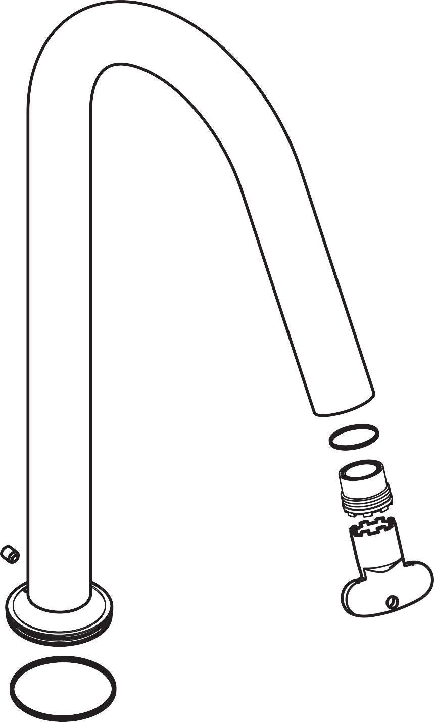 AXOR Massaud Absperrventil Chrom – Hansgrohe Ersatzteil für Brausestange 22 mm