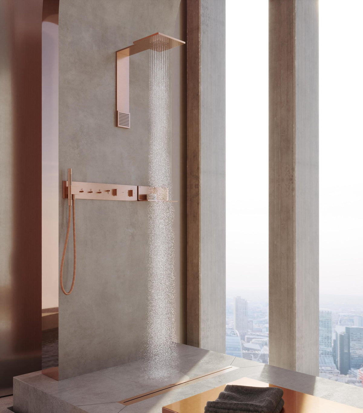 AXOR ShowerComposition 250/250 Brausemodul mit Kopf- und Schulterbrause, 2 Strahlarten, Chrom