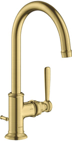 keine Angabe / brushed brass / Pop-up-Ventil mit vertikalem Hebel