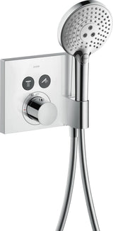 AXOR ShowerSelect Square Thermostat für 2 Verbraucher mit Brausehalter in Chrom