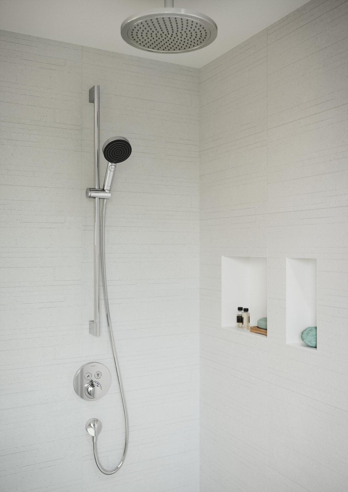 HANSGROHE XtraStoris Minimalistic Wandnische rahmenlos mattschwarz 300x150x100 mm