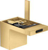 AXOR MYEDITION Einhebel-Bidetmischer ohne Platte polished gold optic mit Push-Open Ablaufgarnitur
