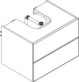 HANSGROHE Xevolos E Waschtischunterschrank 780 mm eiche dunkel mattweiß grifflos