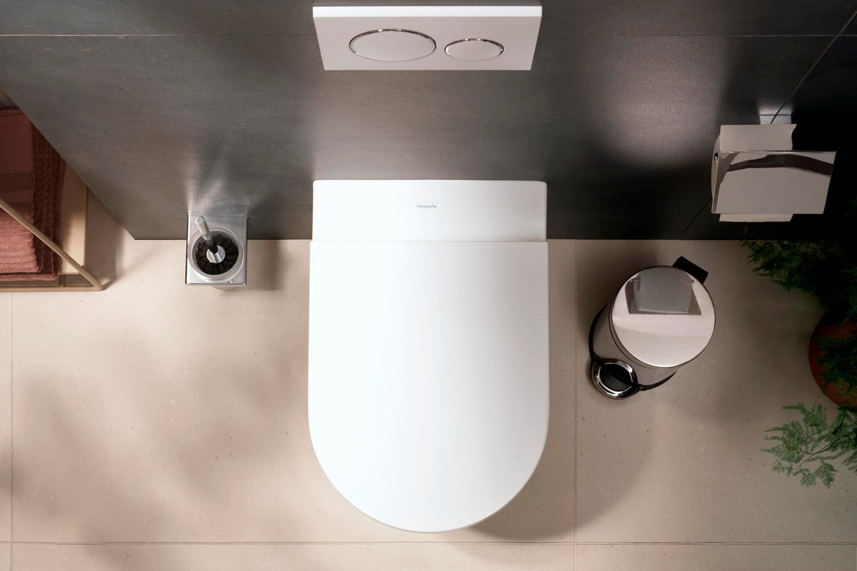 HANSGROHE WC-Sitz EluPura Original S weiß – glänzend, abnehmbar, Montage von oben