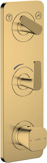 AXOR Citterio C Fertigmontageset Thermostatmodul UP mit Platte Cube cut chrom – 2 Verbraucher