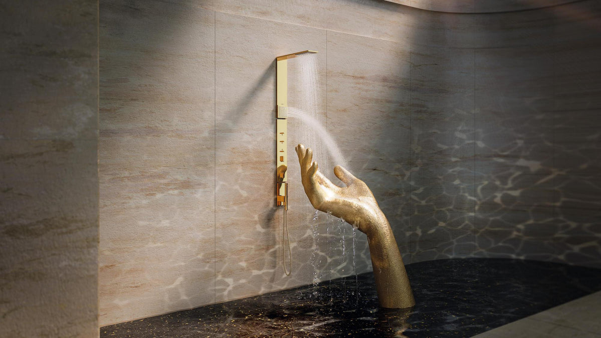 AXOR ShowerComposition Duschpaneel mit Thermostat, Kopf- und Schulterbrause Chrom