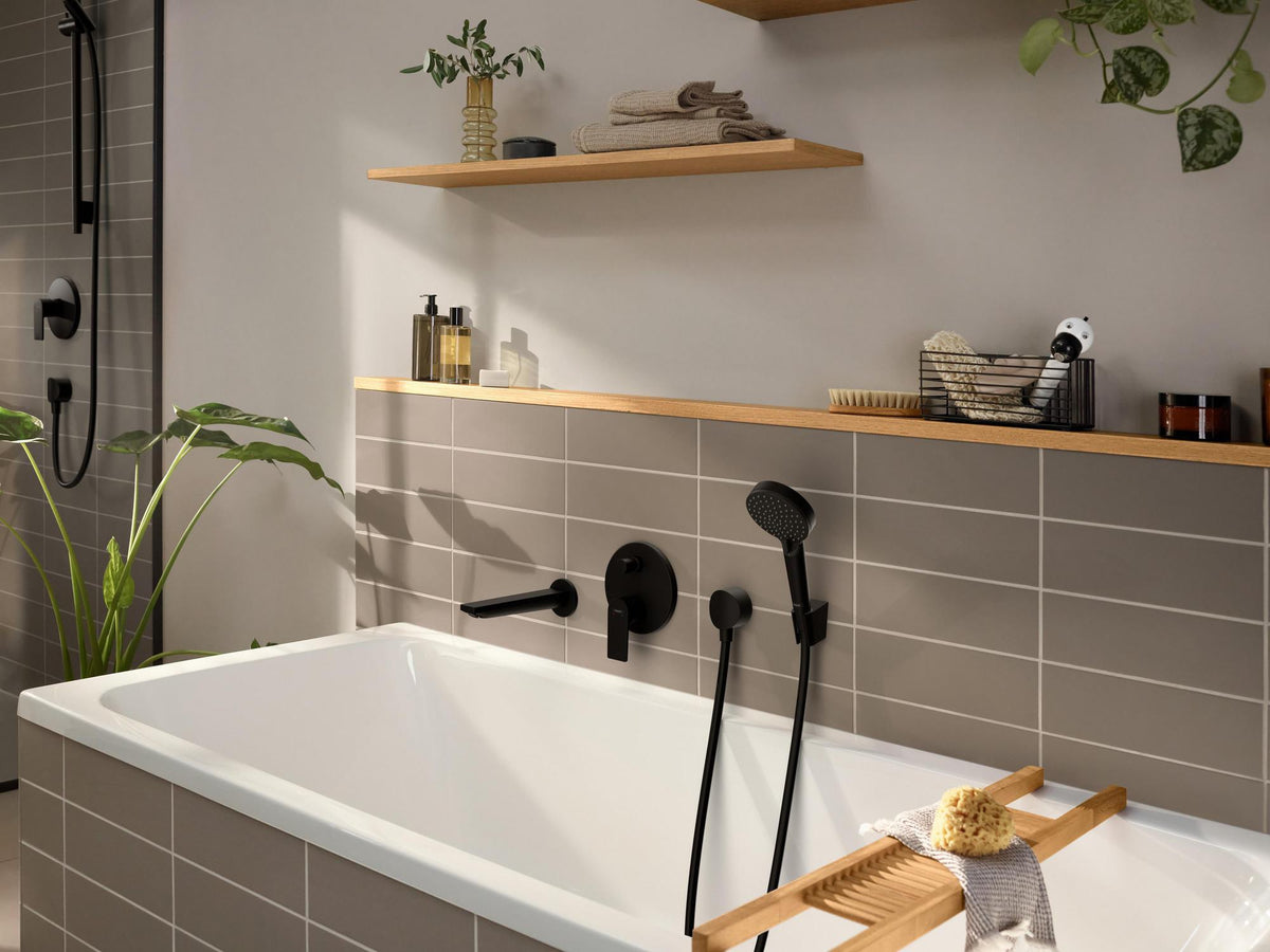 HANSGROHE Rebris E Einhebel-Wannenmischer Fertigmontageset Unterputz Chrom
