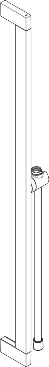HANSGROHE Unica Brausestange 900 mm mit Brauseschlauch 1600 mm Chrom – schwenkbar, verdeckte Montage