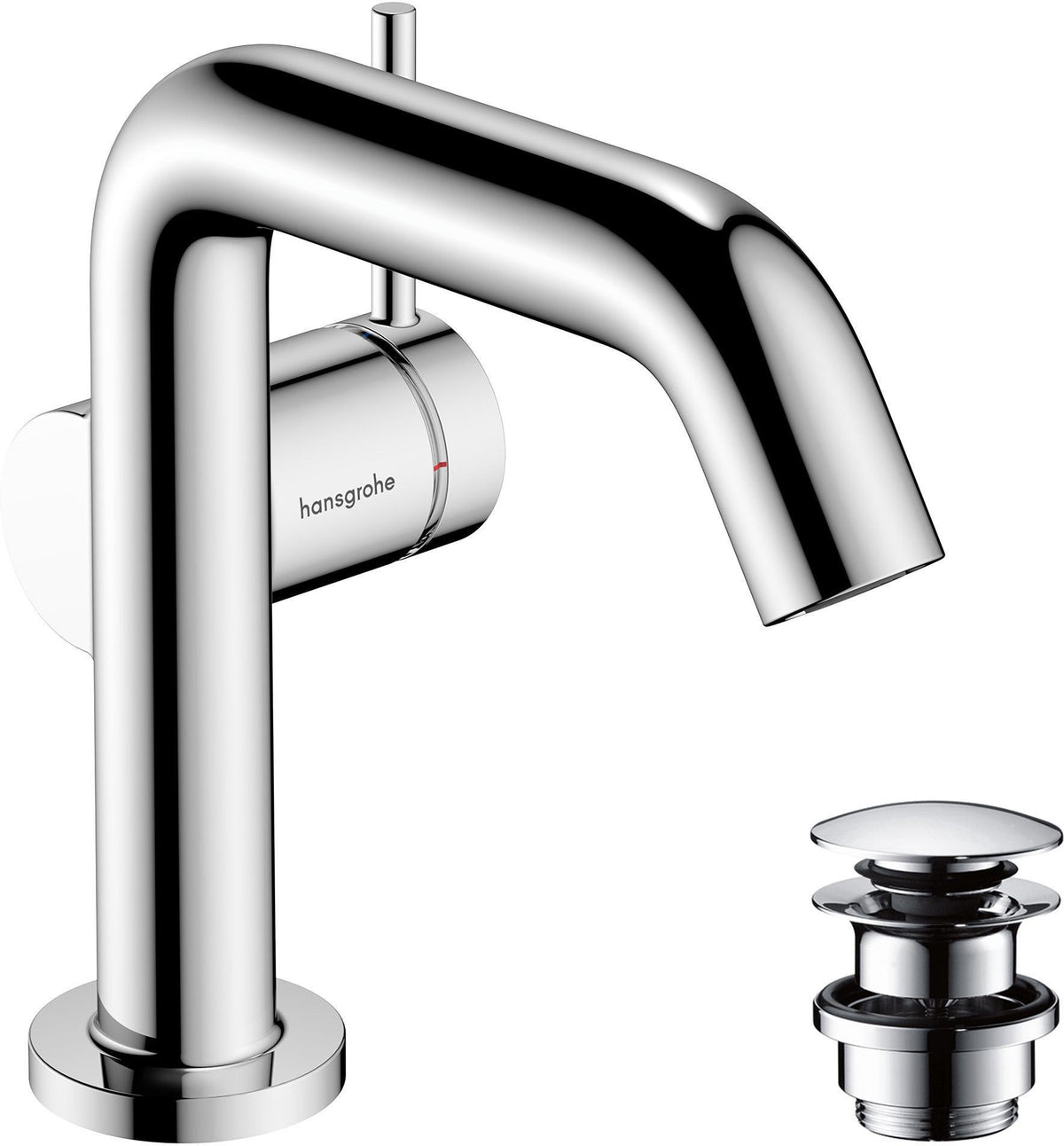 HANSGROHE Tecturis S Einhebel-Waschtischmischer 130 mm Ausladung Push-Open Chrom