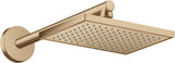 AXOR Kopfbrause 245 x 185 mm, 1 Jet, Chrom – Rain-Strahl für Wand- und Deckenmontage