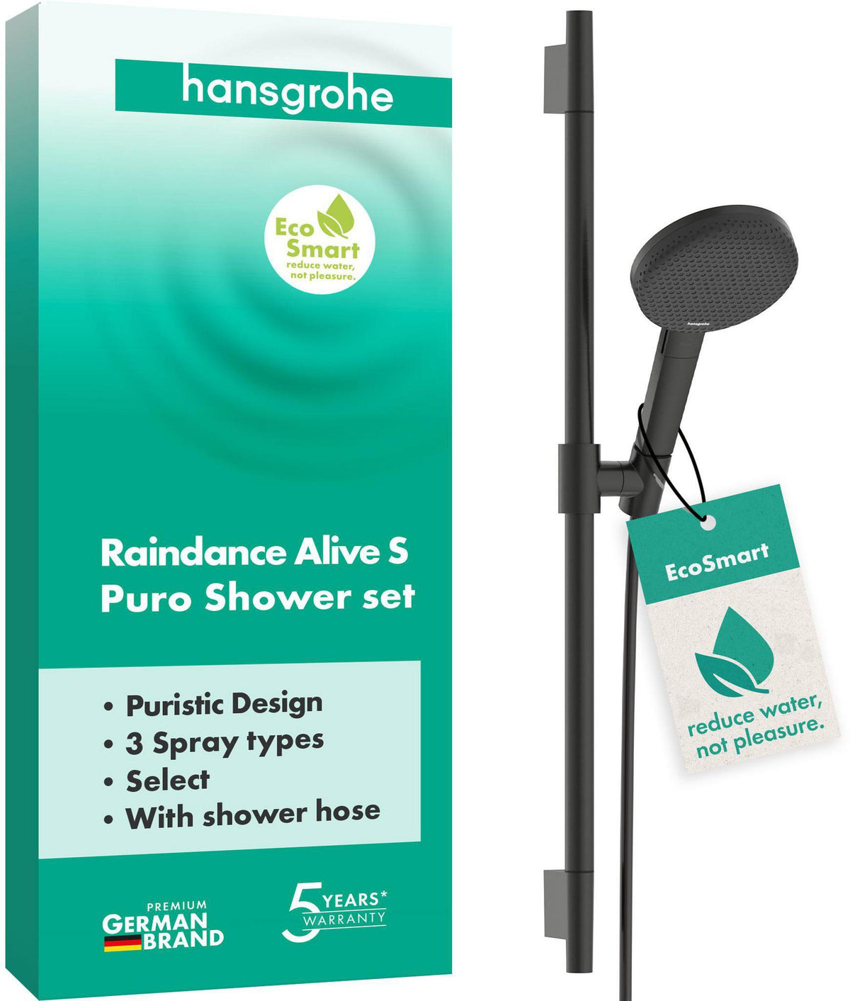 HANSGROHE Raindance Alive Select S Brauseset 125 mm 3 Strahlarten EcoSmart