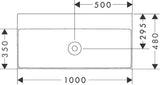 HANSGROHE Xelu Q Aufsatzwaschtisch 1000x480mm weiß geschliffen mit SmartClean
