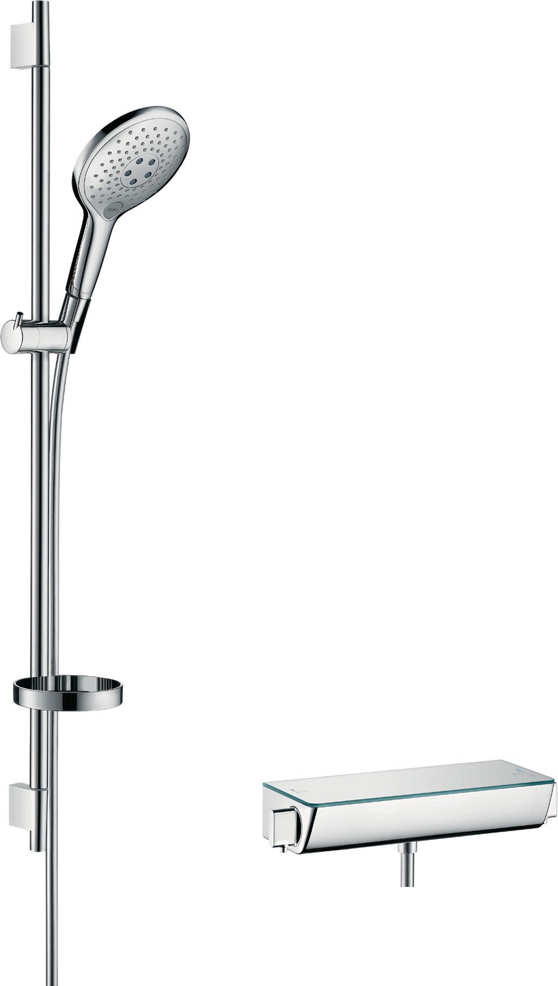 HANSGROHE Raindance Select S Brausekombi 650 mm Chrom – Duschsystem mit Thermostat & 3 Strahlarten