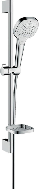HANSGROHE Croma Select E Vario Brauseset mit Unica´Croma Brausestange 650 mm weiß/chrom
