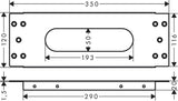 HANSGROHE sBox Montageplatte Fliesenrand 350 x 120 mm – Saubere Wandmontage