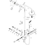 HANSGROHE Showerpipe Croma Select S 180 2jet Duschsystem mit Thermostat weiß/chrom