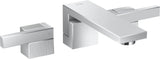 AXOR Edge 3-Loch Waschtischarmatur F-Set Wandmontage Diamantschliff Chrom – Hansgrohe