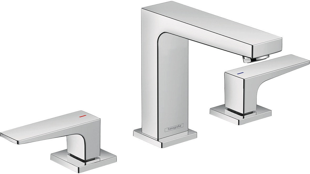 HANSGROHE Metropol 110 3-Loch-Waschtischarmatur Chrom mit Push-Open Ablaufgarnitur DN 15