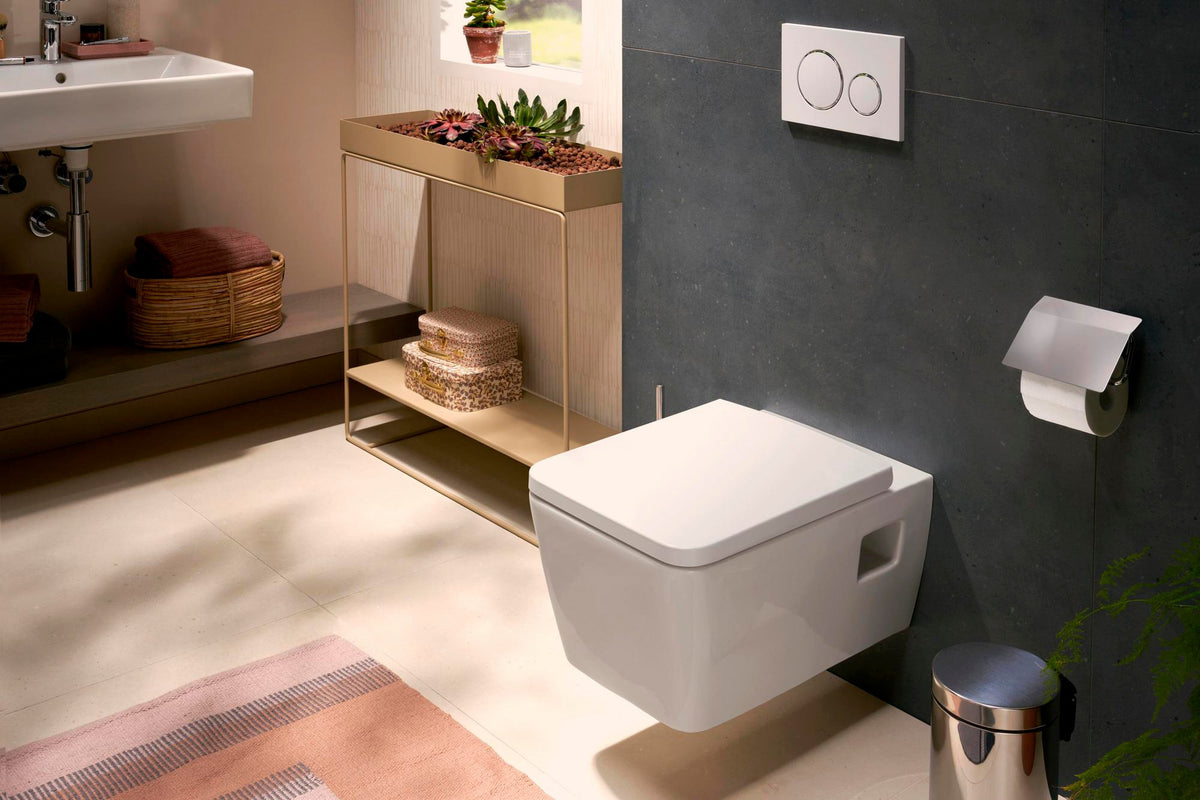 HANSGROHE WC-Sitz EluPura Original Q weiß – Absenkbar, abnehmbar, Montage von oben